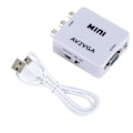 Miniatyrbillede 3 af 6: RoGer Adapter to Transfer RCA to VGA Signal (+Audio) White