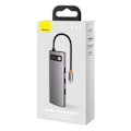 Pikkukuva 7 / 11: Baseus HUB Metal Gleam Series 8-in-1 Multifunctional (Type-C to PD/4K HD/USB3.0) Docking Station Gray (CAHUB-CV0G)