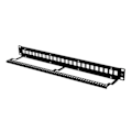 Miniatyrbillede 4 af 4: Patch panel pusty 24 porty 1U 19 cali czarny do modułów keystone