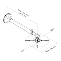 Miniatyrbillede 2 af 7: Neomounts BEAMER-W100SILVER Beamer wall mount - d 73-123 cm - full motion