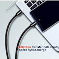 Miniatyrbilde 4 av 6: Swissten Datový Kabel Textile Usb / Usb-C 2,0 M Černý