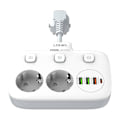 Pikkukuva 5 / 9: Power strip with 2 AC sockets, 3x USB, USB-C, LDNIO SE2435, 2500W (white)