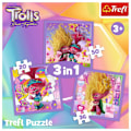 Miniatyrbillede 5 af 5: TREFL TROLLS Puzzle 3 in 1 set Trolls 3