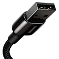 Miniatyrbillede 1 af 5: CABLU alimentare si date Baseus Tungsten Gold,Fast Charging Data Cable pt. smartphone,USB la Lightning 2.4A, braided,2m, rezistent zgarieturi,negru "C