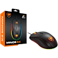 Pikkukuva 1 / 5: COUGAR Minos EX, Gaming Mouse, PAW3309 Optical gaming sensor, RGB Lightning, 6400 DPI, 1000Hz Poling rate, 20M gaming switches, 1.8m Cable length, 89g