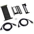 Miniatyrbilde 2 av 3: CableMod Vertical Graphics Card Holder with PCIe x16 Riser Cable, 2x DisplayPort - Black