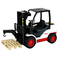 Miniatyrbilde 2 av 7: Forklift Truck Moving Fork Pallet.