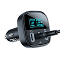 Miniatyrbillede 1 af 3: Car Charger Acefast B5, 101W, 2x USB-C + USB, OLED (black)