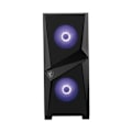 Miniatyrbilde 4 av 4: MSI MAG FORGE 100M Mid Tower Gaming Computer Case 'Black, 2x 120mm ARGB PWM Fan, 1x 120mm Fan, 1-6 ARGB Hub, Mystic Light Sync, Tempered Glass Panel,