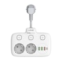 Pikkukuva 9 / 9: Power strip with 2 AC sockets, 3x USB, USB-C, LDNIO SE2435, 2500W (white)