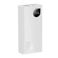 Miniatyrbilde 3 av 10: Baseus Power Bank Adaman2 with Digital display, C+U+U, PD 3.0, QC 3.0, 30W, 10000 mAh, with Type-C cable (0.3m), White (PPAD080002)