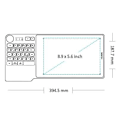 Pikkukuva 3 / 11: Graphic Tablet HUION Inspiroy Keydial KD200, USB-C, Bluetooth, Metal Grey