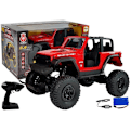 Miniatyrbillede 1 af 9: Red Remote Controlled Jeep Terrain Car 2.4G