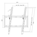 Pikkukuva 2 / 3: Logilink BP0012 TV Wall mount, 32–55", tilt -14°, 25 mm