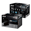 Miniatyrbilde 2 av 7: Asus | SBW-06D2X-U | Interface USB 2.0 | DVD±RW | CD read speed 24 x | CD write speed 24 x | Black