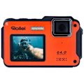 Pikkukuva 3 / 6: Rollei Sportsline 64 Selfie/ 64 MPix/ 16x zoom/ 2,8" LCD+ 2"LCD/ 4K video/ Voděodolný 5m/ Oranžový
