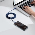 Miniatyrbillede 2 af 11: Baseus Type-C - Type-C Crystal Shine series fast charging data cable 100W 2m Blue (CAJY000703)
