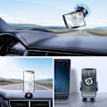 Pikkukuva 3 / 11: Joyroom Car Mount Holder (Dashboard Version with Suction Cup) 4.5 - 6.7 inch, Black (JR-ZS284)