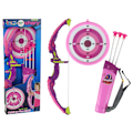 Miniatyrbilde 1 av 4: Sporting Bow Shooting Set Shield Arrows Suction Cups Pink