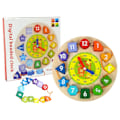 Pikkukuva 5 / 5: Wooden Educational Sorter Clock Learning Numbers Shapes Colours