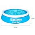 Miniatyrbillede 4 af 5: Bestway 57392 above ground pool Inflatable pool Round 940 L Blue