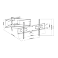 Miniatyrbillede 3 af 4: Lamex LXLCD121 TV wall swivel bracket for TVs up to 90" / 50kg