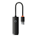 Miniatyrbillede 1 af 8: ADAPTOR RETEA Baseus Lite, USB 2.0 to RJ-45 Gigabit LAN Adapter, LED, negru "WKQX000101" (timbru verde 0.18 lei)  - 6932172606053