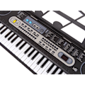 Miniatyrbillede 5 af 6: Keyboard with Microphone Musical Instrument Black