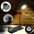 Miniatyrbillede 3 af 6: Tellur Nostalgia Wireless Desk Charger, Bluetooth Speaker, Desk Lamp black