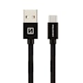Miniatyrbillede 3 af 5: Swissten Datový Kabel Textile Usb / Usb-C 3,0 M Černý