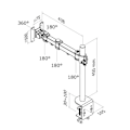 Miniatyrbillede 2 af 6: Neomounts FPMA-D960 mounting kit - full-motion - for LCD display - black