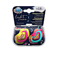 Miniatyrbilde 4 av 4: CANPOL BABIES silicone symmetrical soothers NEON LOVE, 18m+, 2 pcs, 22/654_pin
