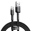 Miniatyrbillede 4 af 10: Baseus Cafule cable USB-C 3A 0.5m (Gray+Black)