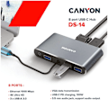 Pikkukuva 4 / 4: CANYON hub DS-14 8in1 4k USB-C Dark Grey