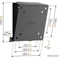 Miniatyrbild 4 av 5: Vogels | Wall mount | MA1010-A1 | Tilt | 17-26 " | Maximum weight (capacity) 30 kg | Black