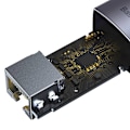 Miniatyrbillede 4 af 8: ADAPTOR RETEA Baseus Lite, USB 2.0 to RJ-45 10/100 Mbps Adapter, metalic, LED, gri "WKQX000013" (timbru verde 0.18 lei)  - 6932172606046