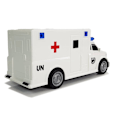 Pikkukuva 3 / 4: Auto Ambulance with friction drive white 1:20 with sound