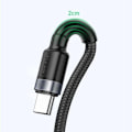 Miniatyrbillede 4 af 7: Baseus Cafule USB-C Cable Huawei SuperCharge, QC 3.0, 5A 1m (Black+Gray)