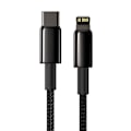 Miniatyrbillede 1 af 8: CABLU alimentare si date Baseus Tungsten Gold,Fast Charging Data Cable pt. smartphone,USB la Lightning 20W, braided,2m rezistent zgarieturi,negru "CAT