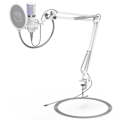 Miniatyrbilde 2 av 7: Endorfy mikrofon Streaming OWH / streamovací / rameno / pop-up filtr / 3,5mm jack / USB-C / bílý
