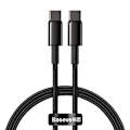 Miniatyrbillede 8 af 8: Baseus Type-C - Type-C cable Tungsten Gold Fast charging and data 100W (20V/5A) 1m Black (CATWJ-01)