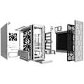 Miniatyrbillede 5 af 5: Case|BE QUIET|Silent Base 802 White|MidiTower|Not included|ATX|EATX|MicroATX|MiniITX|Colour White|BG040