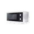 Pikkukuva 6 / 6: Sharp YC-MG01E-W microwave Countertop Grill microwave 20 L 800 W Black, White