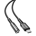 Miniatyrbillede 2 af 3: Adapter USB-C to mini jack 3,5mm Acefast C1-07 18cm (black)
