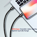 Miniatyrbillede 1 af 4: Swissten Datový Kabel Textile USB-C / Lightning 1,2 M Stříbrný