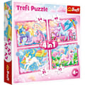 Pikkukuva 5 / 6: TREFL Puzzle 4 in 1 set Unicorns