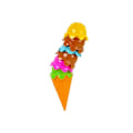 Miniatyrbild 2 av 6: Skill Game Ice Cream in a Wafer. Colorful Pyramid Arrange the Tower