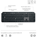 Miniatyrbild 5 av 8: Logitech MX Keys S Advanced Wireless Illuminated Keyboard - CZ/SK - GRAPHITE