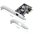 Miniatyrbillede 2 af 3: Ethernet Adapter Cudy PE10, PCIe, 1 x 10/100/1000 Mbps