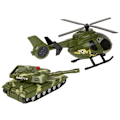 Miniatyrbilde 4 av 5: Set Military Tank Friction Drive Helicopter